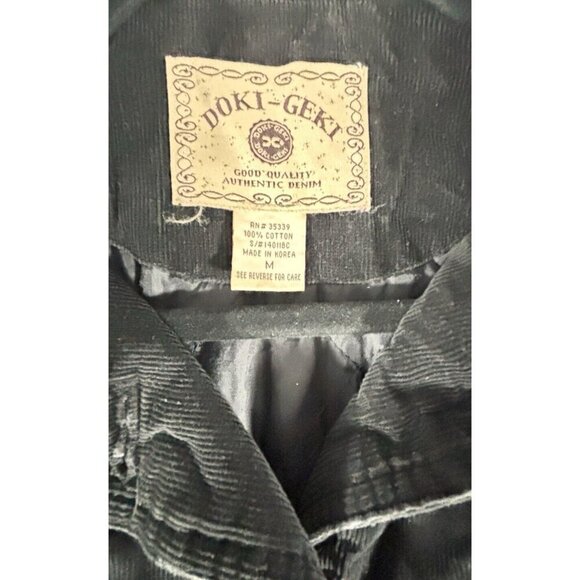 Doki-Geki Women's Single Breasted Pea Coat Sz M 100% Cotton Winter Overcoat - Picture 8 of 8